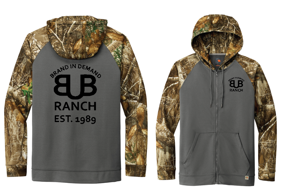 Bub Ranch Realtree preformance Full Zip Hoodie